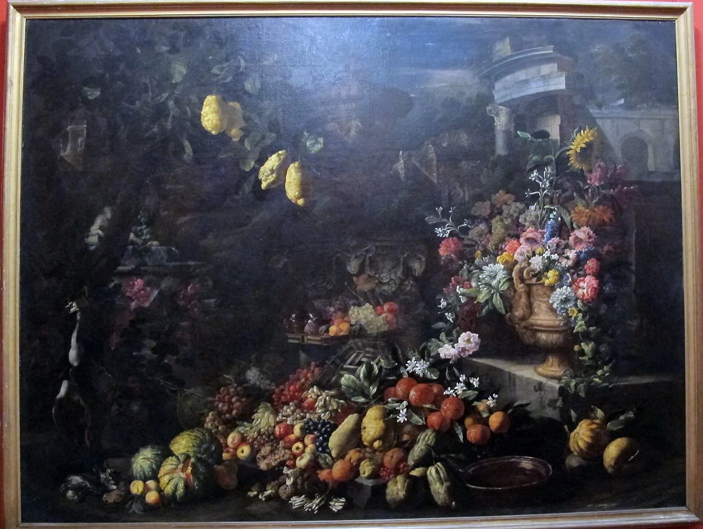 Natura morta con frutta e fiori, con Giuseppe Ruoppolo - Capodimonte, Napoli